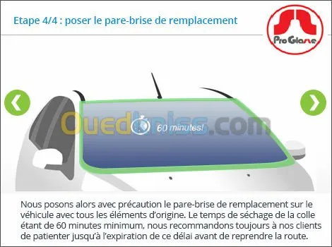 Pare brise(remplacement professionnel)
