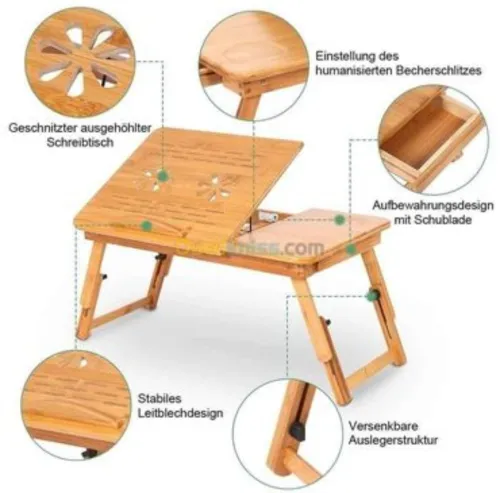 Table laptop en bois bm60