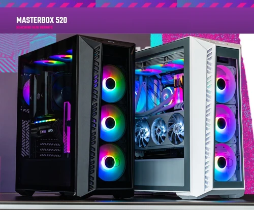 BOITIER COOLER MASTERBOX MB520 BLACK / WHITE RGB