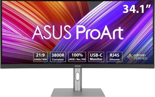 Ecran ASUS ProArt PA34VCNV 34 pouces incurvé Ultrawide 2K/Dalle IPS/21:9/60 Hz/HDR 10/RJ45/USB-C