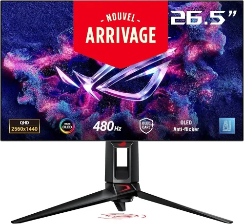 ECRAN ASUS 27" OLED - ROG Swift PG27AQDP Ecran PC 2.5K  - 0.03 ms- OLED - 480 Hz -- DP/HDMI - Noir