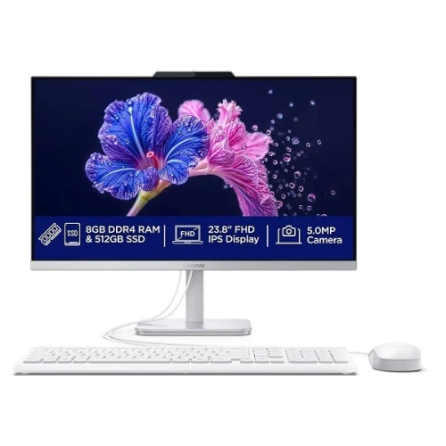 ALL IN ONE LENOVO A100 INTEL CORE i3-N305 8Go 512Go ECRAN 23.8" FHD IPS WIN 11 PRO