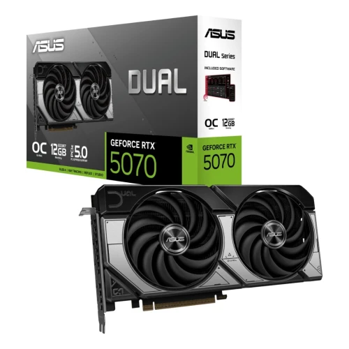 CARTE GRAPHIQUE ASUS DUAL GeForce RTX 5070 12GB GDDR7 OC Edition Neuf Sous Emballage
