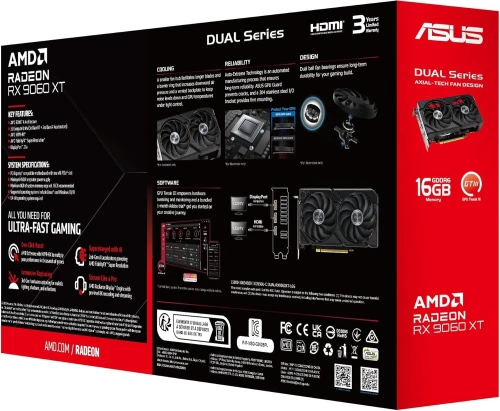ASUS Dual Radeo RX 9060 XT 16GB GDDR6