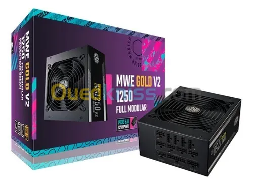 COOLER MASTER GX3 1250W - ALIMENTATION 80 PLUS GOLD - FULL MODULAIRE - ATX 12V 3.0 - PCI-E 5.0 -NOIR