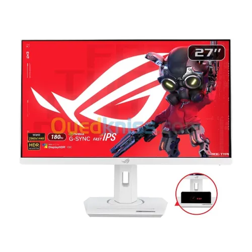 ECRAN ASUS 27" - ROG Strix XG27ACS-W 2.5K - 1 ms - IPS - 180 Hz - HDR 400 - FreeSync - DP/HDMI/USB-C