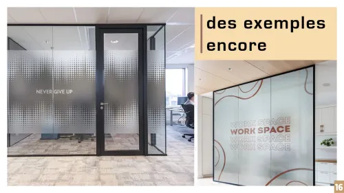 Habillage de vitres en Autocollant Sablé