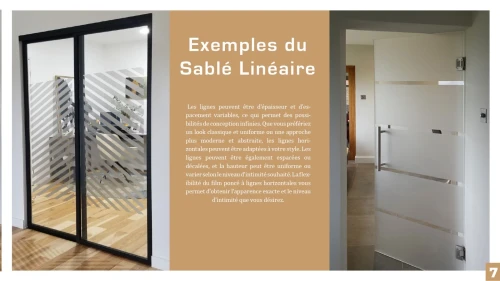 Habillage de vitres en Autocollant Sablé