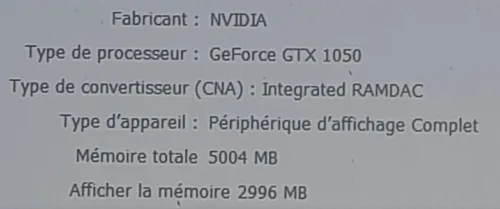Gamer ideaPad i5-9300HF (Gtx3G) venu de France 