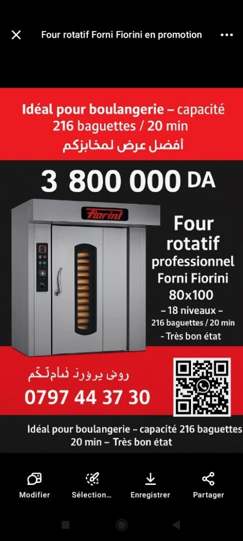 Four rotatif forni fiorini italie