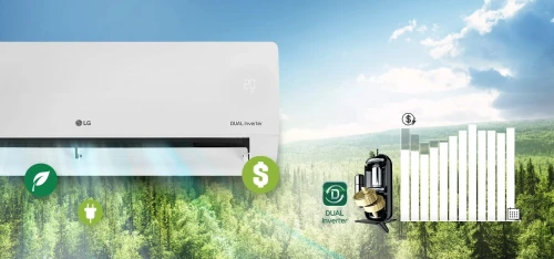 LG DUAL COOL 12K BTU Climatiseur T3 tropicalisé DUAL Inverter Silencieux & Wifi