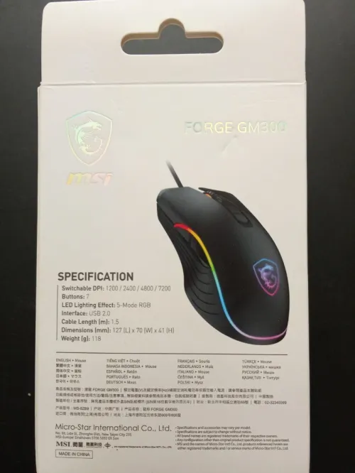 Souris gamer msi GM 300