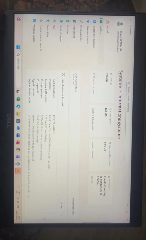 Dell Latitude 7390 i5 8Go RAM SSD 256Go  Très bon état