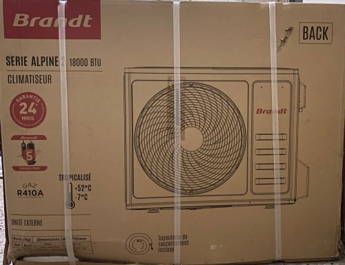 Climatiseur Brandt 18000 BTU Neuf