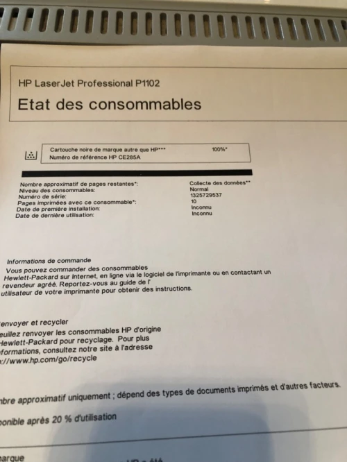 Imprimante laser HP P1102