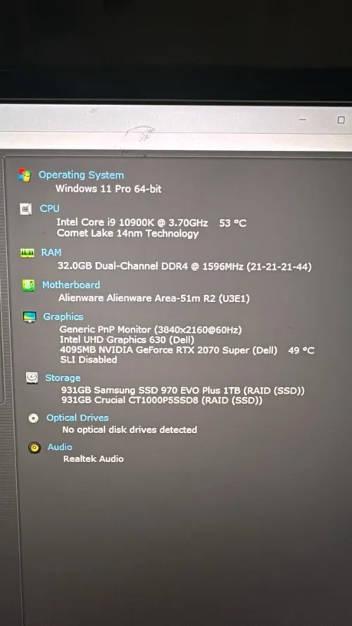 Dell Alienware Area-51m R2 (U3E1)