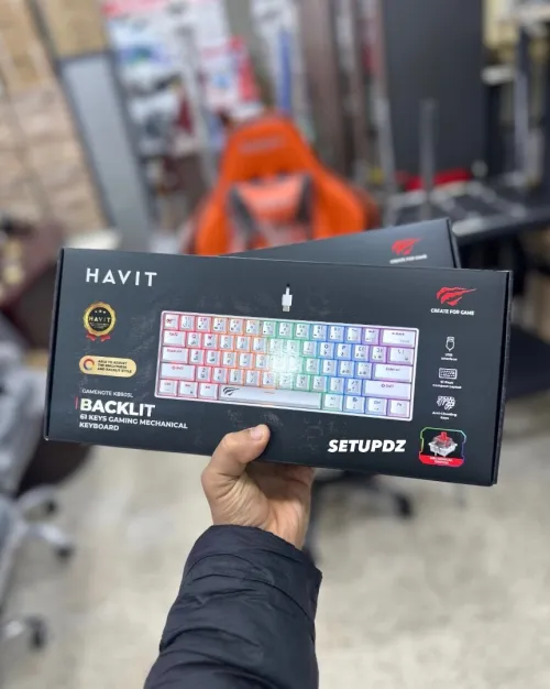 CLAVIER HAVIT KB903L MÉCANIQUE RED SWITCH KEYBOARD WHITE