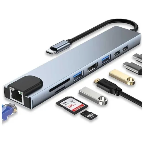 Hub USB-C 8 en 1