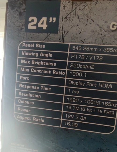 Sell used gaming monitor 