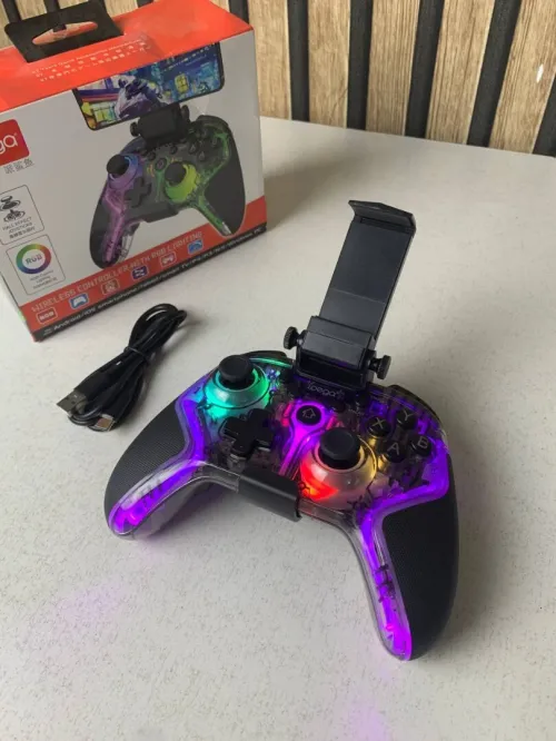 (التوصيل فقط)  Manette de jeu sans fil IPEGA PG-9666TH avec poignets lumineux RGB - يد تحكم لاسلكية