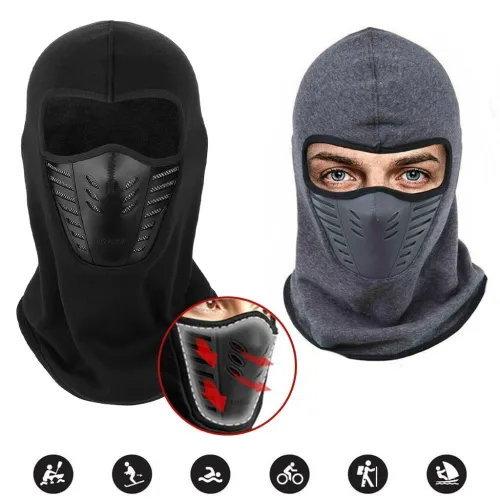 (التوصيل فقط )  Pack Moto Hiver Cagoule Excefore en Polaire + Gants Pro Biker respirants avec protections antidérapantes