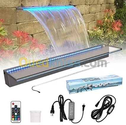 réalisation de fontaine, mur d'eau et mur a bulle. شلال sur mesure