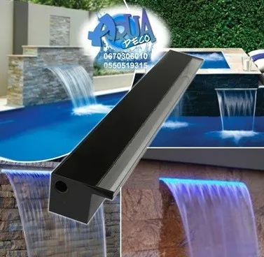 vente kit cascade fontaine, lame d'eau inox ,بيع شلال مع طقم كامل من الفولاذ المقاوم للصدأ