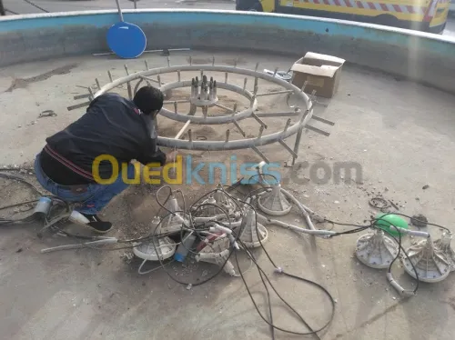 rénovation et réparation jet d'eau , piscine et fontaine ترميم النوافير