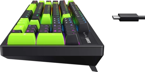 CLAVIER HAVIT GAMING KB893L RGB BLACK/GREEN MECANIQUE BLUE SWITCHES