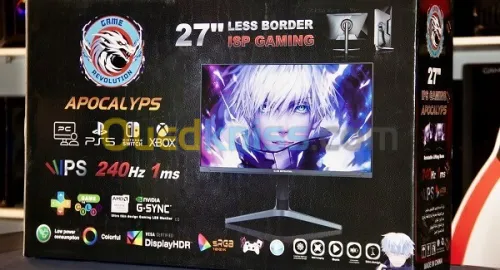 GAME REVOLUTION 27 APOCALYPS 240HZ IPS 1 MS / 2xHDMI 1xDP / ROTATE STAND RGB