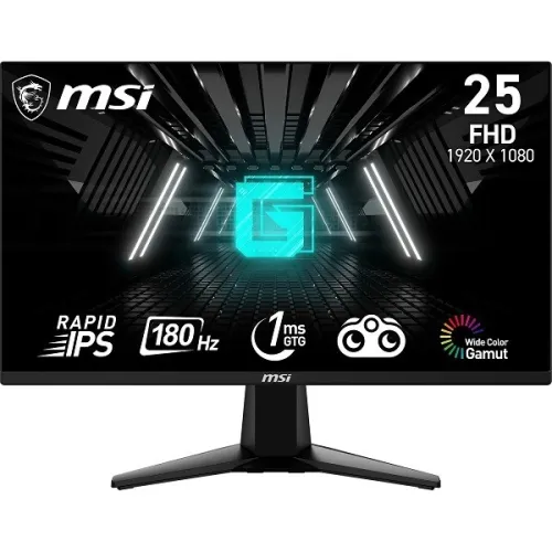 ECRAN MONITEUR 25 FHD IPS 180HZ 1MS MSI G255F BLACK TVD