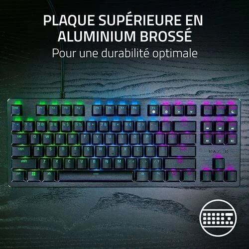 Clavier mécanique filaire USB Razer Huntsman V3 X TKL ( purple switch)