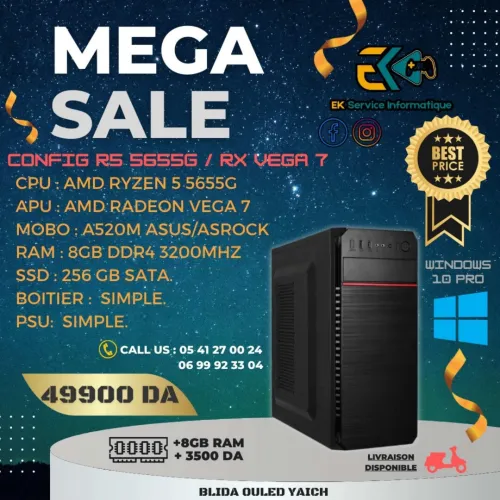 CONFIG RYZEN 5 5655G/RX VEGA7