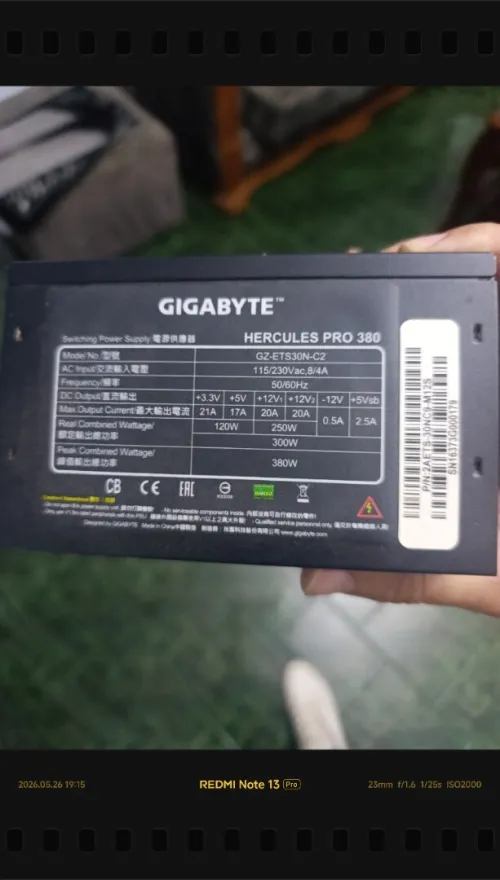 Power supply alimentation gigabyte hercule 380 pro 380w