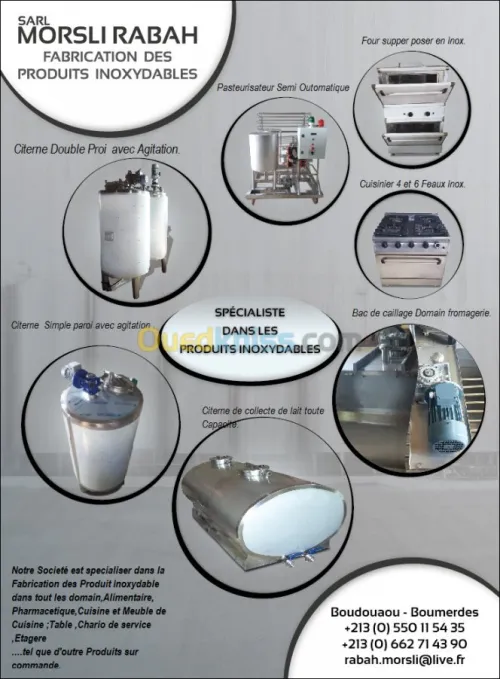 Inox ,Agroalimentaire,Pharmaceutique..