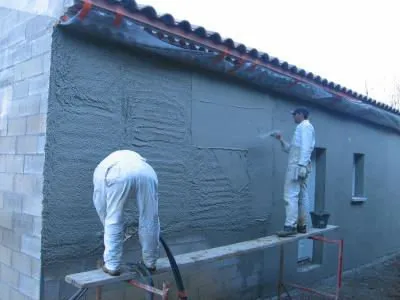 Revêtement façades en enduit monocouhe