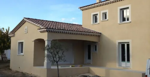 Revêtement façades en enduit monocouhe