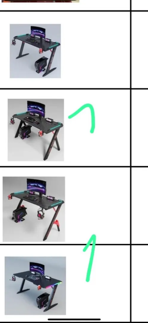 Chaise siege gaming table furgle de bureau gaming ajustable pivotant
