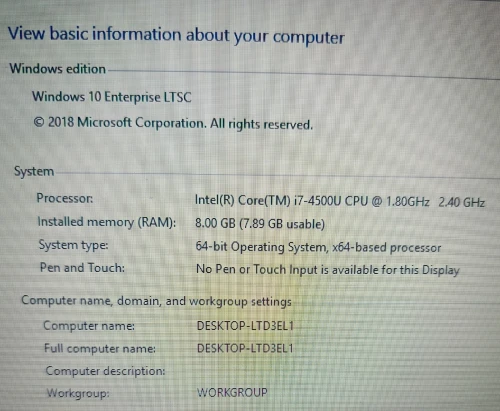 Pc DELL i7 4eme (8/256SSD)