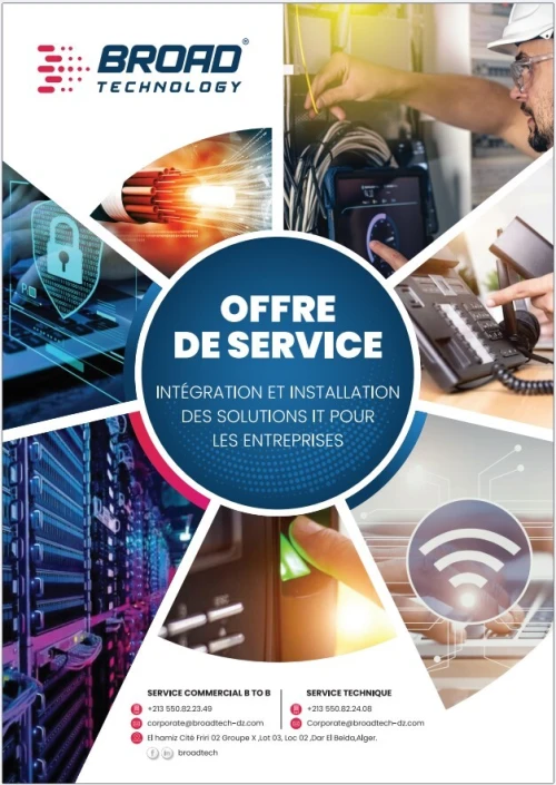 Service d'installation et intégration des solutions des solution informatique et sécurité pour les entreprises
