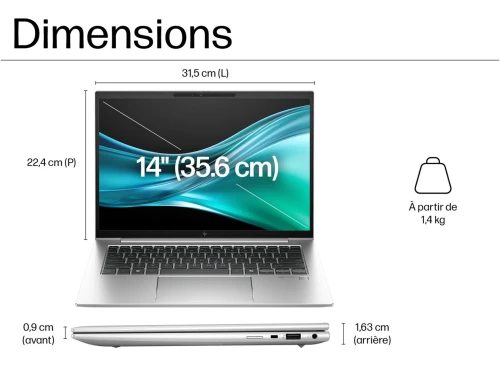 HP EliteBook 845 G11,AMD Ryzen 7 8840U, 16GB DDR5 , 512GB SSD , 14" WUXGA , AMD Radeon 780M