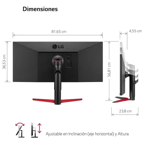 VENDU - LG 34'' 2K (86 cm) 34WP65G| UltraWide Moniteur LED IPS 21/9ème, 1MS | Résolution 2560x1080