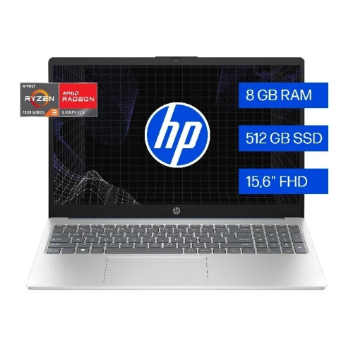 HP Laptop 15, AMD Ryzen 3 7320U, 8GB LPDDR5, 512GB SSD, 15,6" FHD