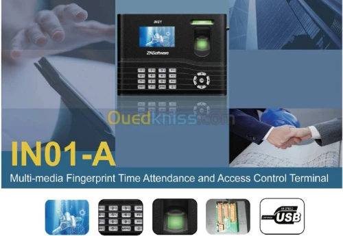 Pointeuse biométrique ZKTeco IN01