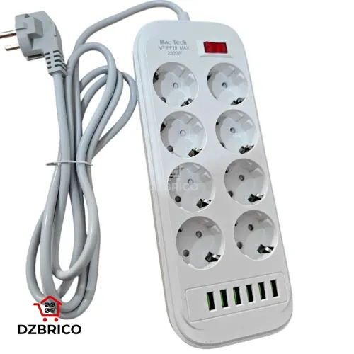 Multiprise 8/4 Prise AC 6/3 Ports USB Charge Rapide