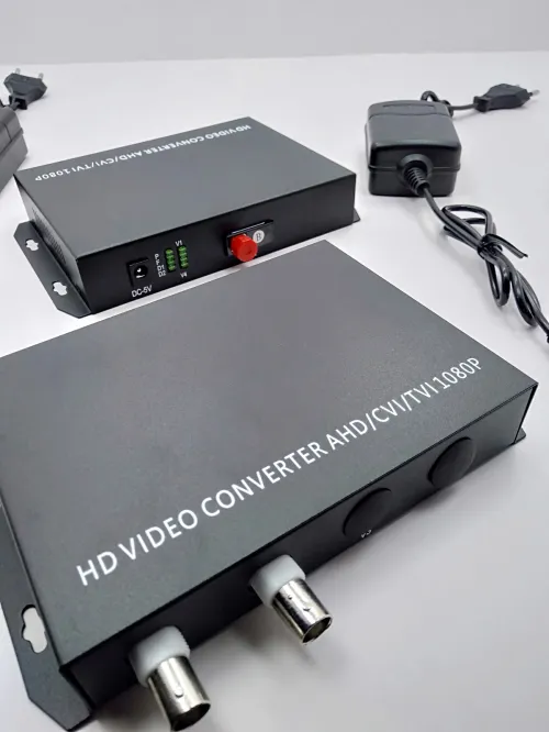 Média Converter BNC To Optique X2 X4 X8 20 Km UP 2 - 4 Mpx