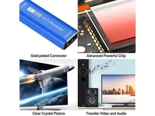Répéteur/Extenseur HDMI 8K 30 m, Amplificateur de signal HDMI V2.1