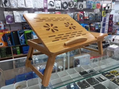 TABLE LAPTOP En Bois + Ventilo + HUB USB