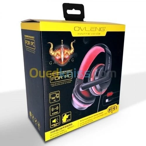 Casque GAMING + MicroPhone Port USB