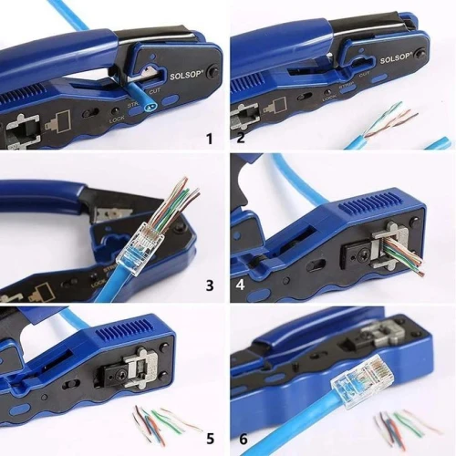 Pince a sertir Réseau Ethernet RJ45 SNAP PLUG & Connecteurs 